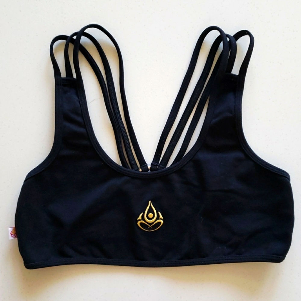 Shakti strappy back sports bra, small